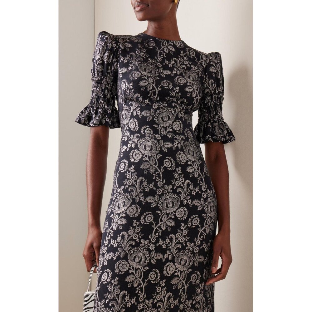 $3245 NWT The Vampire’s Wife ‘The Night Flight’ Gown in Ink Black and Silver - Picture 4 of 13